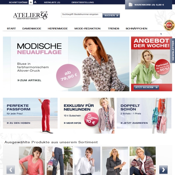 Die Webseite vom Ateliergs.de Shop