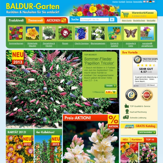 Die Webseite vom Baldur-Garten.de Shop
