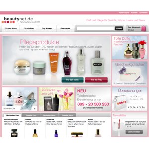 Ansicht vom Beautynet.de Shop