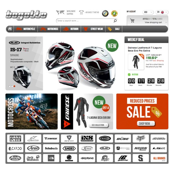 Die Webseite vom bogotto.de Shop
