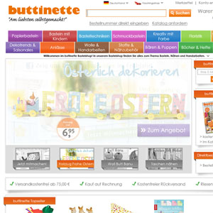 Ansicht vom Buttinette.de Shop