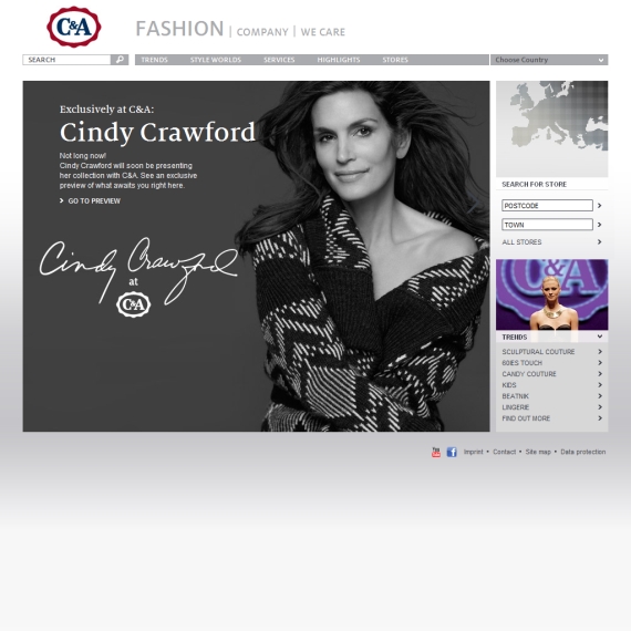 Die Webseite vom C-and-A.com Shop