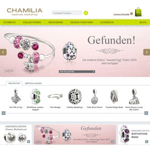 Ansicht vom Chamilia.com Shop