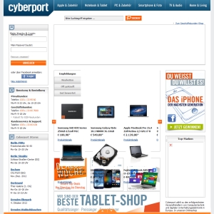 Ansicht vom Cyberport.de Shop