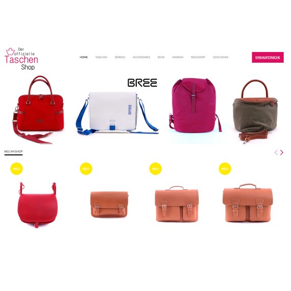 Die Webseite vom Der-offizielle-Taschen-Shop.de Shop