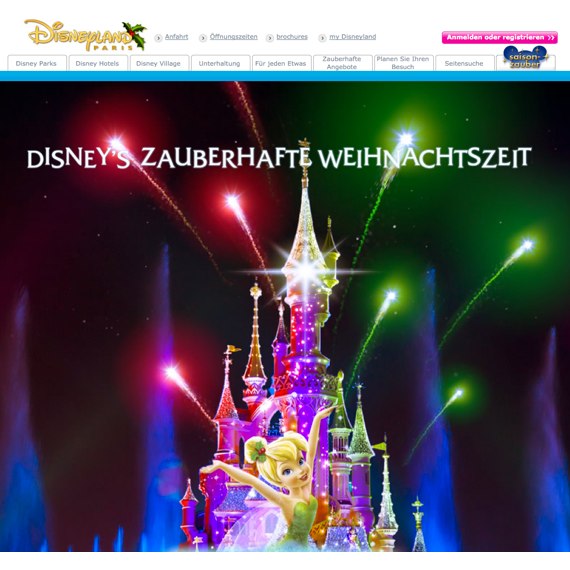 Die Webseite vom DisneylandParis.com Shop