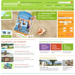Ansicht vom Eurocamp.de Shop