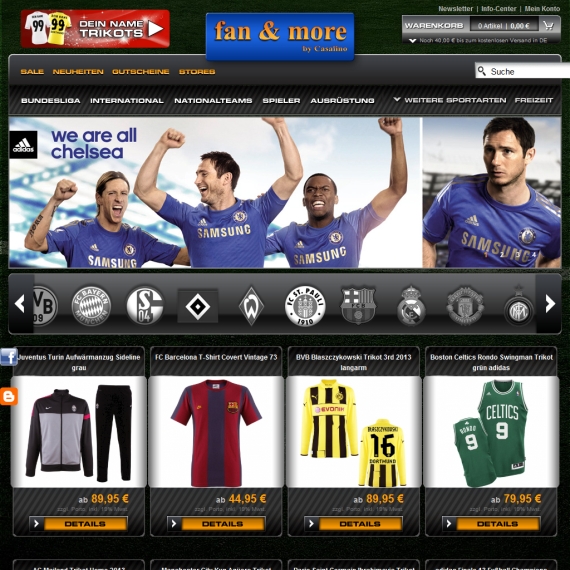 Die Webseite vom Fanandmore.de Shop