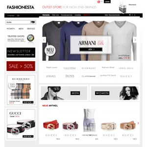 Ansicht vom Fashionesta.com Shop