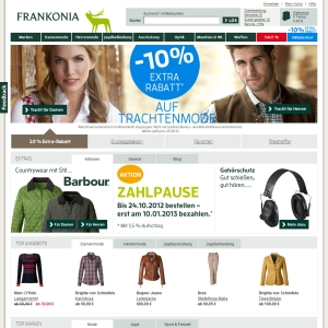 Ansicht vom Frankonia.de Shop