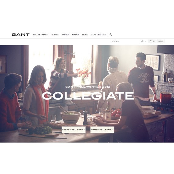 Die Webseite vom Gant.de Shop