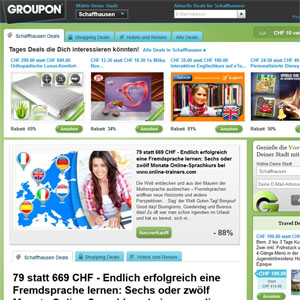 Ansicht vom Groupon.ch Shop
