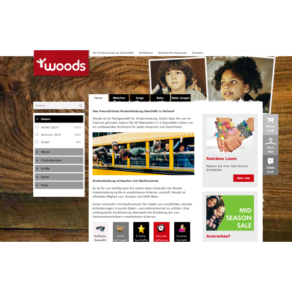 Die Webseite vom Intowoods.de Shop