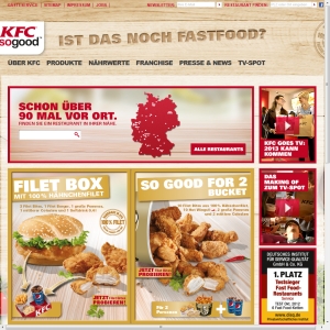 Ansicht vom KFC.de Shop