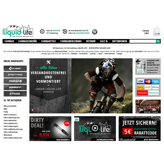 Die Webseite vom Liquid-Life.de Shop