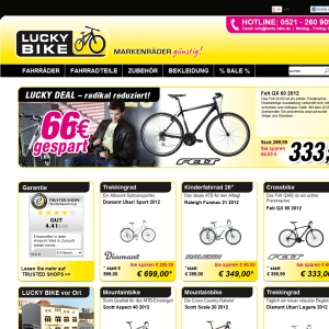 Ansicht vom Lucky-Bike.de Shop