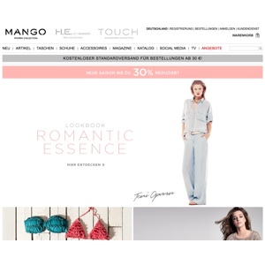 Ansicht vom Mango.com Shop