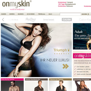 Ansicht vom Onmyskin.de Shop