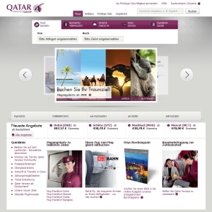 Ansicht vom QatarAirways.com Shop