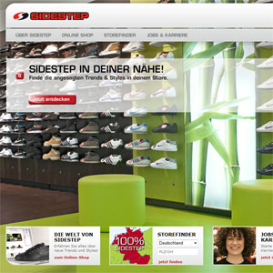 Ansicht vom Sidestep-Sneakers.com Shop