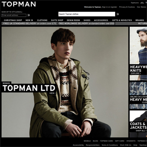 Ansicht vom Topman.com Shop