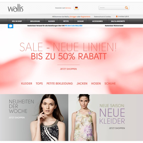 Die Webseite vom WallisMode.de Shop