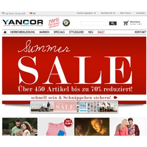 Ansicht vom Yancor.de Shop
